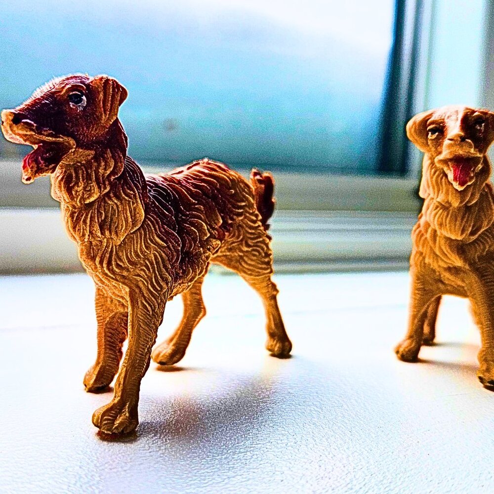 Vintage Fontanini The Dog Nativity Figurines 1992 Made in Italy Set of 2